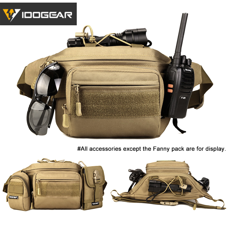 IDOGEAR Tactical Fanny Pack Waist Bag Camo Waist Pack Gear Tactical Pouch 3544-IDOGEAR INDUSTRIAL