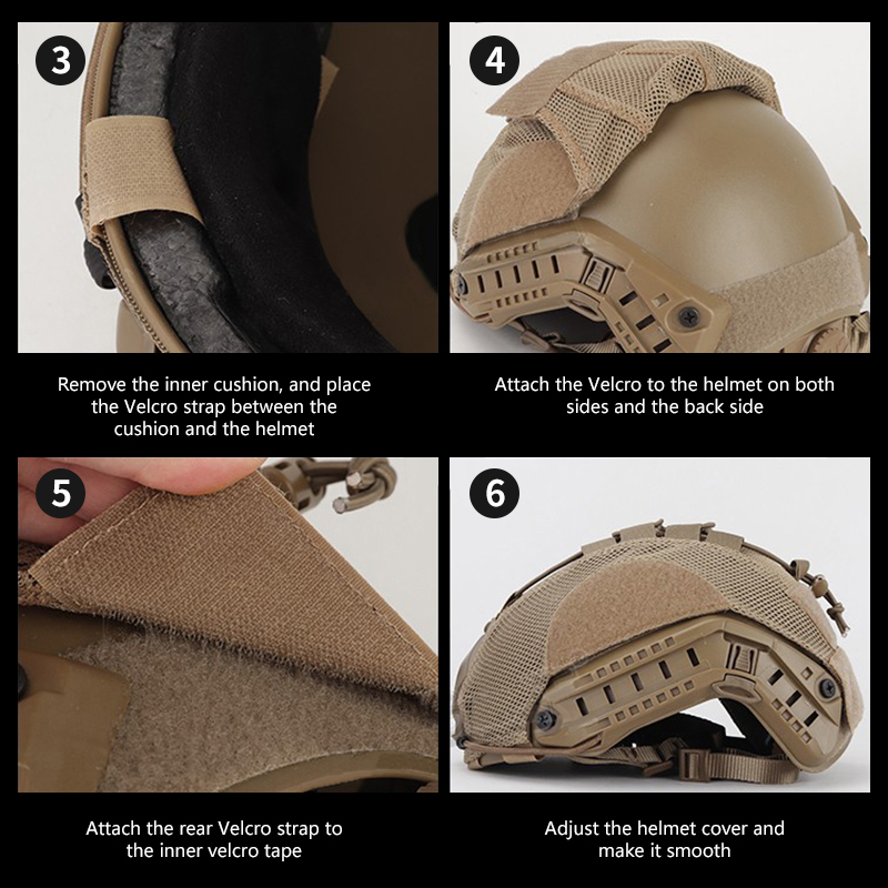 IDOGEAR Mesh Tactical Helmet Cover Cloth for FAST Helmet Camo Headwear Tactical Helmet accessories 3810-IDOGEAR INDUSTRIAL