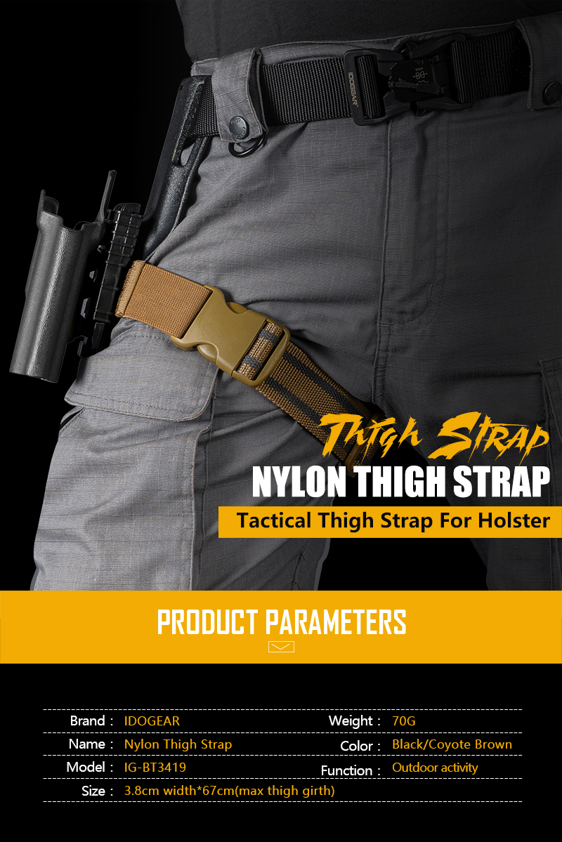 IDOGEAR Tactical Leg Strap Thigh Strap for Thigh Holster Leg Hanger with Quick-Release Buckle for Men 3419-IDOGEAR INDUSTRIAL