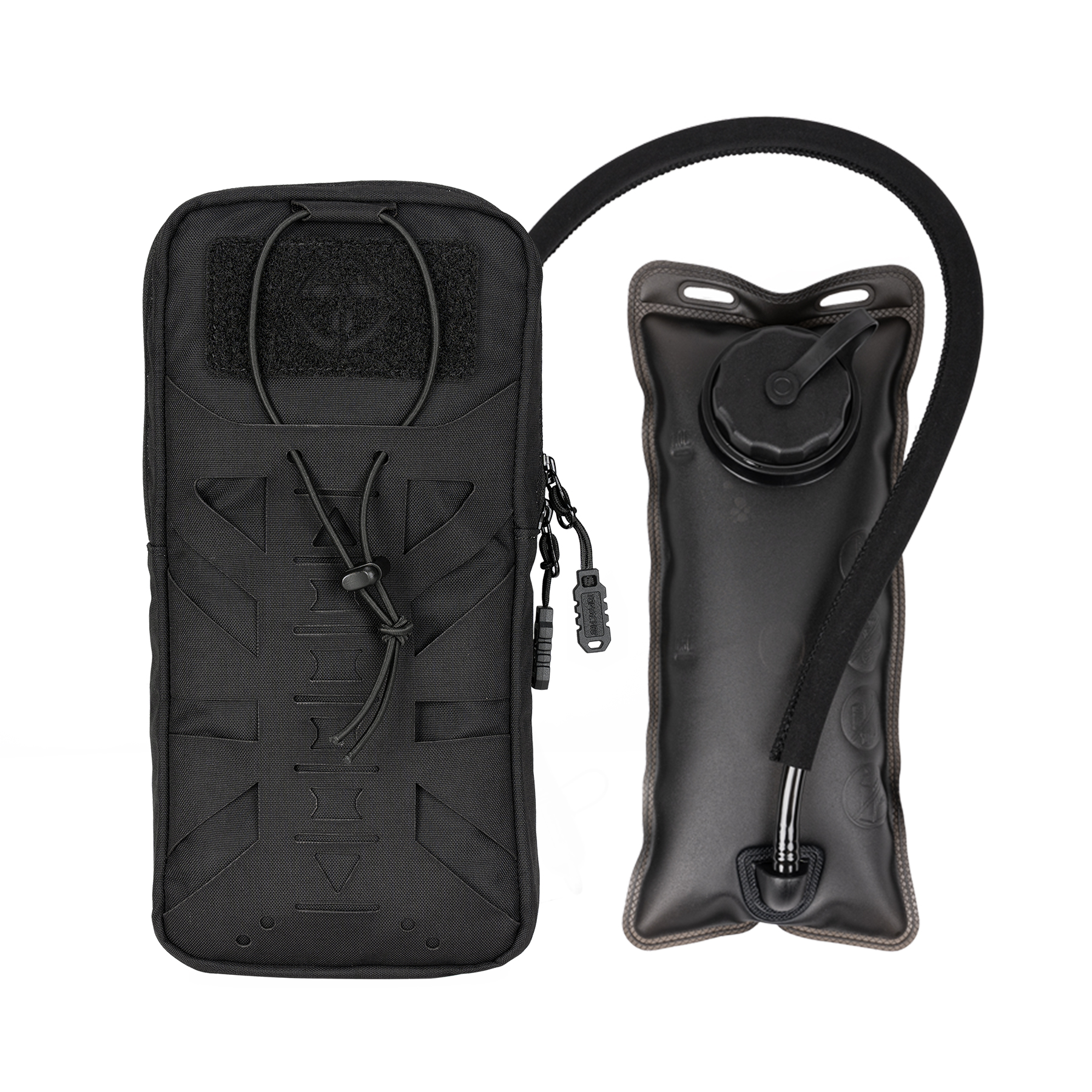TOPTACPRO Tactical Hydration Pouch with Inner Bladder Water Bag Laser Cut MOLLE Hydration Pouch for Hiking Biking Running and Climbing 8504-IDOGEAR INDUSTRIAL