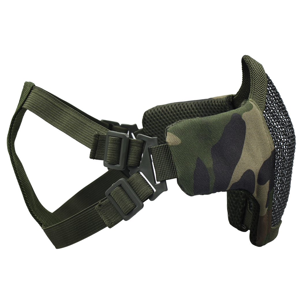 IDOGEAR Tactical Face Masks Adjustable Half Face Mask Steel Mesh Tactical Lower Face Mask 3604-IDOGEAR INDUSTRIAL