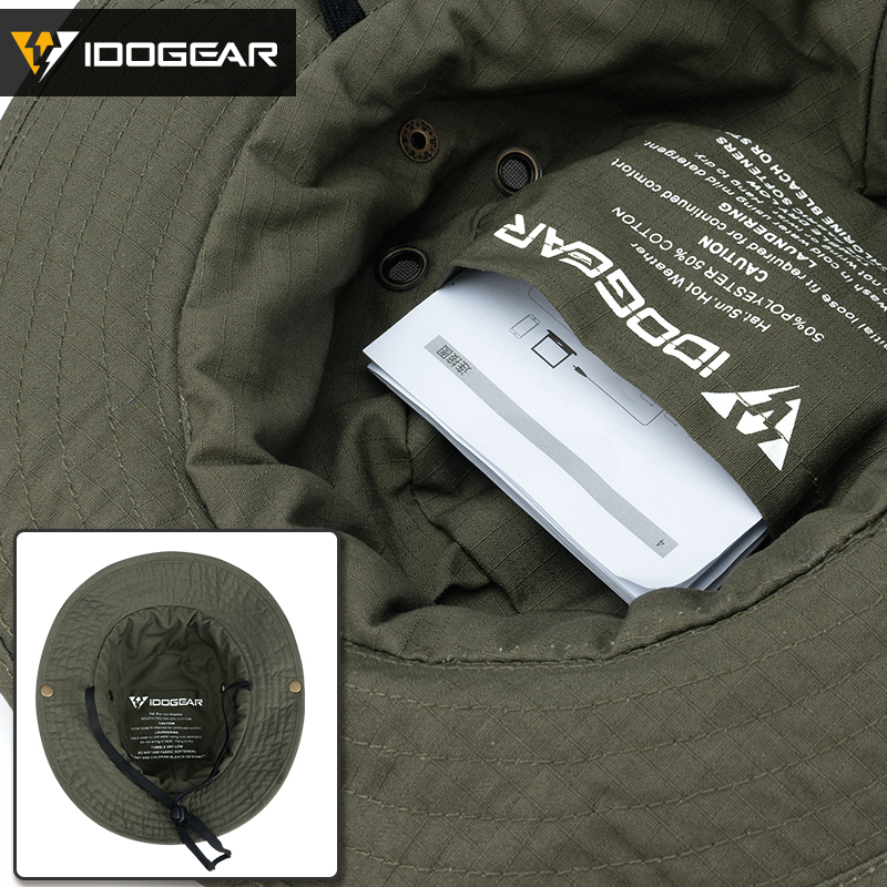 IDOGEAR Wide Brim Boonie Hat Sun Hat for Men Women Fishing Hunting Outdoor Activities with Adjustable Loops Buckle 3620-IDOGEAR INDUSTRIAL
