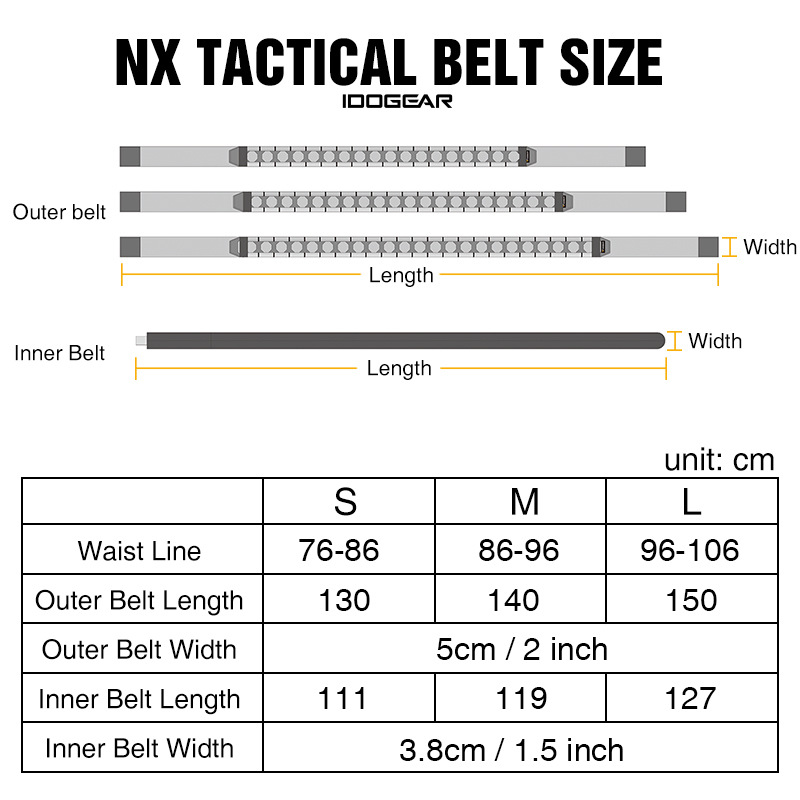 【Clearance Sale🔥】IDOGEAR Tactical Belt 2 Inch MOLLE Belt Quick Release Metal Buckle Gear Combat Belts 3429-IDOGEAR INDUSTRIAL