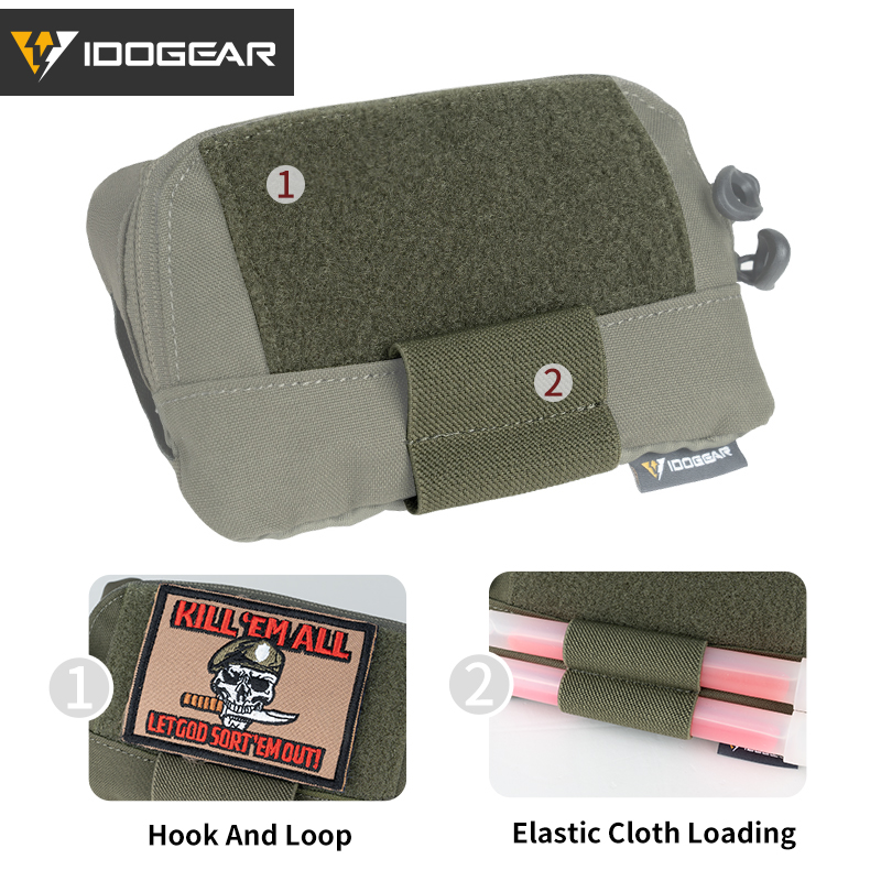 IDOGEAR Tactical Dump Drop Pouches Utility Tool Bag for Tactical Vest Tactical medical kit Mini Admin Pouch 35103-IDOGEAR INDUSTRIAL