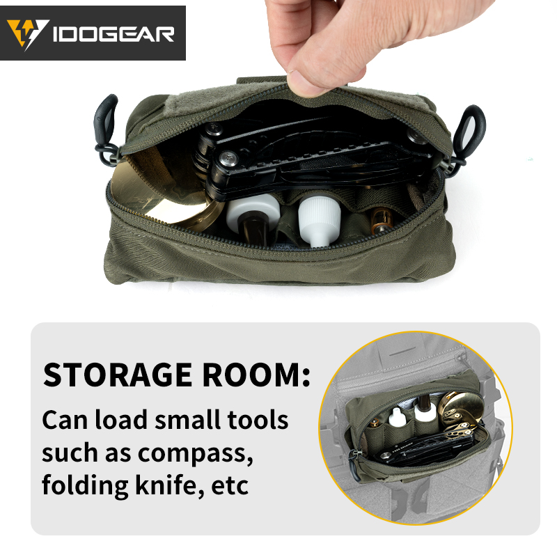 IDOGEAR Tactical Dump Drop Pouches Utility Tool Bag for Tactical Vest Tactical medical kit Mini Admin Pouch 35103-IDOGEAR INDUSTRIAL
