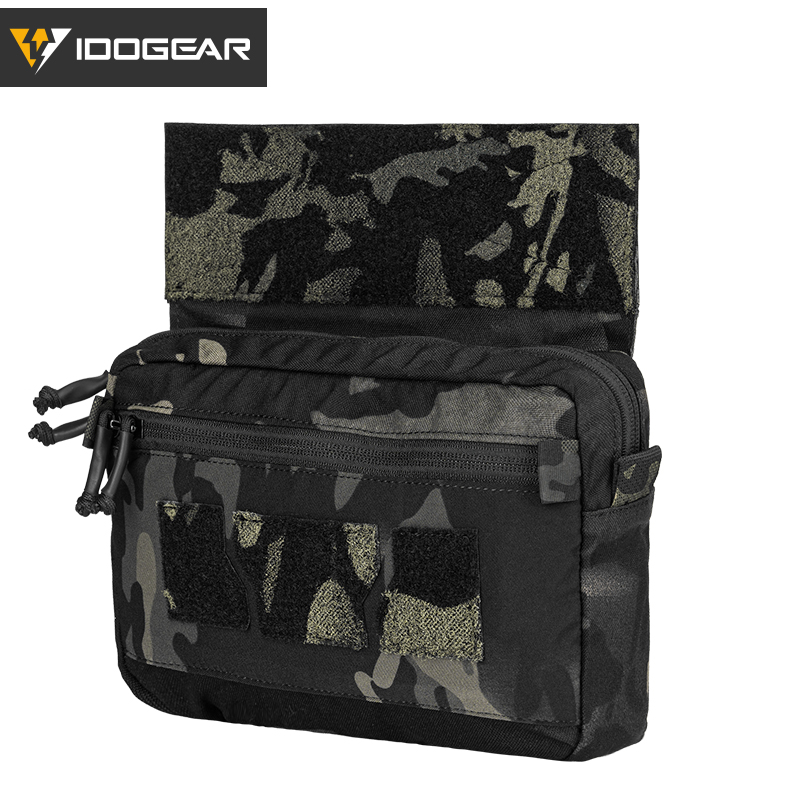 IDOGEAR Tactical Vest with Drop Pouch, Chest Pouch and Triple Mag Pouch  Camouflage Military Quick Release