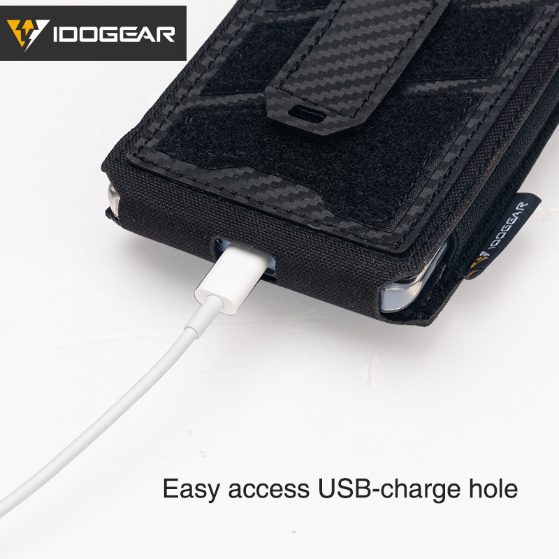 thumbnail image 2 of IDOGEAR Tactical Universal Phone Pouch - MOLLE Compatible Nylon Holster For Hunting 2 of 6