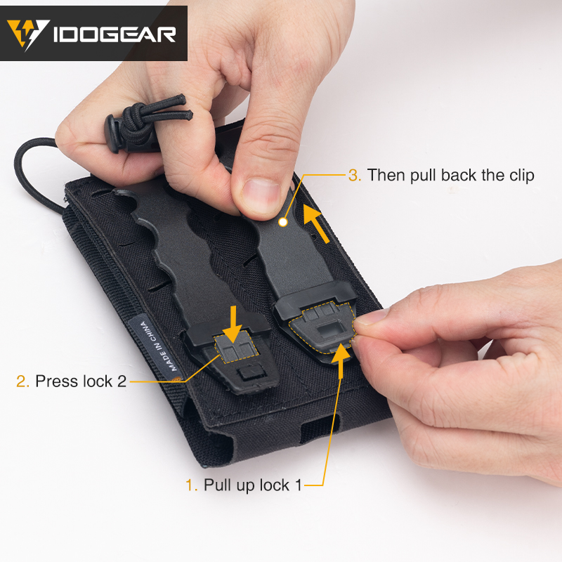 IDOGEAR Tactical Phone Pouch 5.56 Mag Pouch Adjustable Anti-Slip Universal MOLLE Phone Case 3588