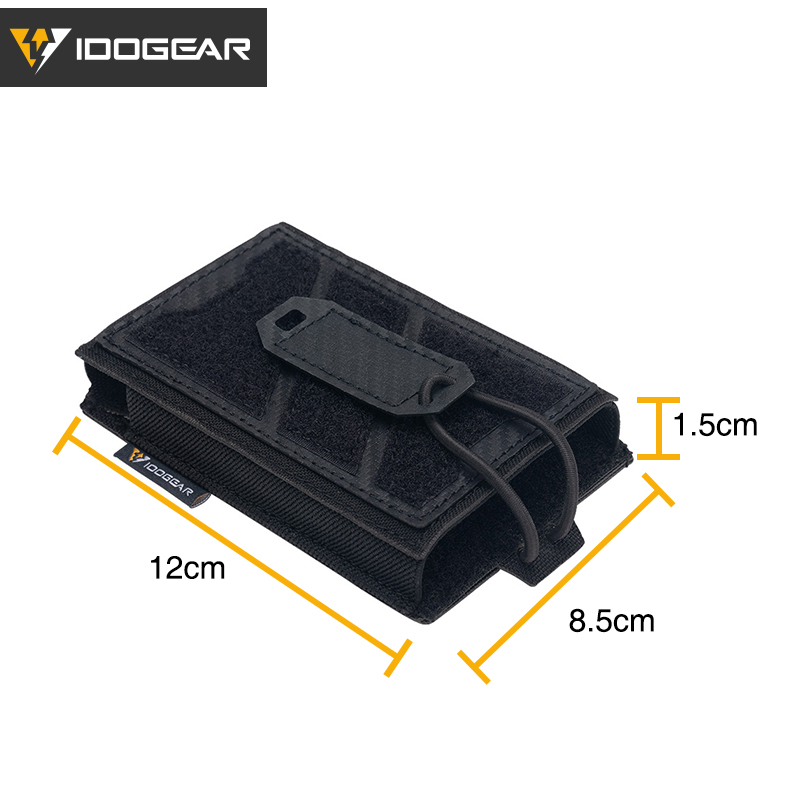 IDOGEAR Tactical Phone Pouch 5.56 Mag Pouch Adjustable Anti-Slip Universal MOLLE Phone Case 3588