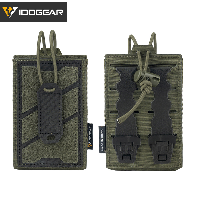 IDOGEAR Tactical Phone Pouch 5.56 Mag Pouch Adjustable Anti-Slip Universal MOLLE Phone Case 3588