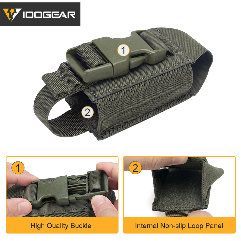 IDOGEAR Tactical Flash Bang Grenade Pouch Single Tool Pouch Carrier Multi-Function MOLLE 3593-IDOGEAR INDUSTRIAL