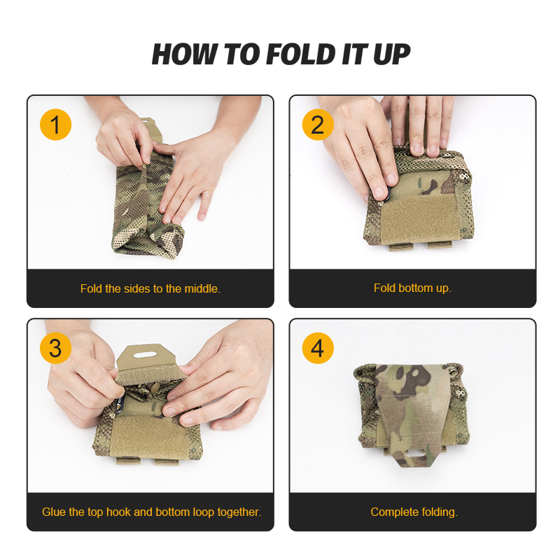 IDOGEAR Tactical MOLLE Roll-Up Mag Mesh Dump Pouch Recycling Tool pouch 3595