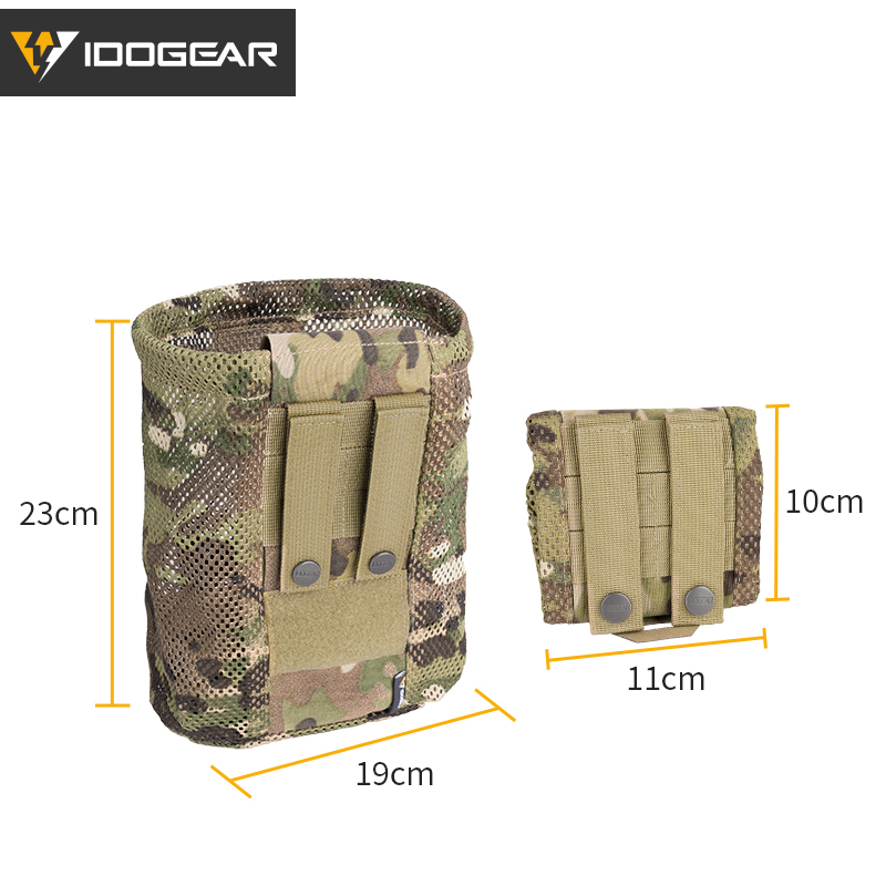 IDOGEAR Tactical MOLLE Roll-Up Mag Mesh Dump Pouch Recycling Tool pouch 3595