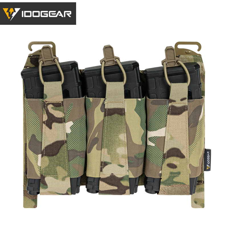 IDOGEAR TEAR Front Flap Triple Magazine Pouch For 5.56mm MOLLE Tactical Mag Pouch For FCPC V5 FCSK JPC Carrier 3599