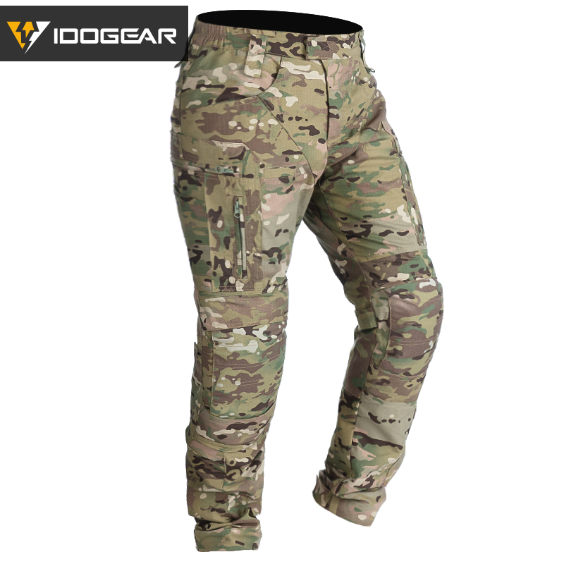 IDOGEAR Combat UFS Flex Pants Tactical Pants w/ Knee Pads Camo Trousers For Military, Airsoft, Shooting Sports  3209-IDOGEAR INDUSTRIAL
