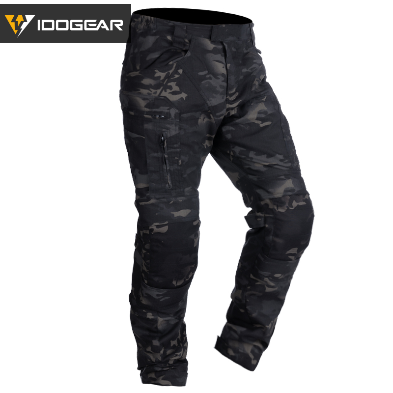 IDOGEAR Combat UFS Flex Pants Tactical Pants w/ Knee Pads Camo Trousers ...
