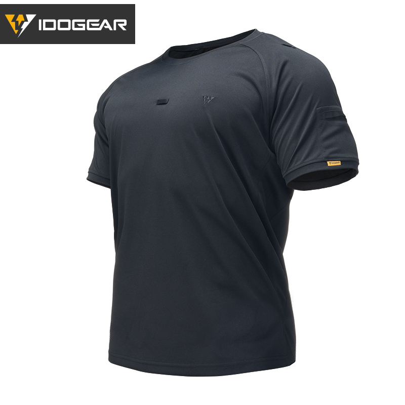 IDOGEAR Tactical Summer T-Shirt Breathable Round Neck Tshirt Fitness athletic sportswear Gym Shirt Short Sleeve Quick Dry 3114-IDOGEAR INDUSTRIAL
