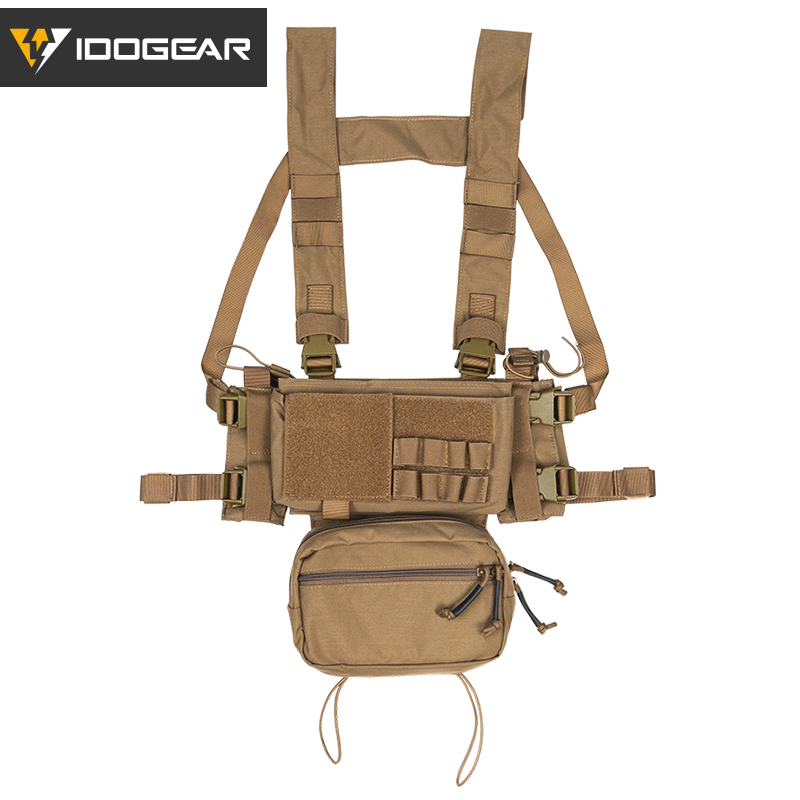 IDOGEAR MK3 Tactical Chest Rig Combat Vest Full Set 5.56 Mag Pouch