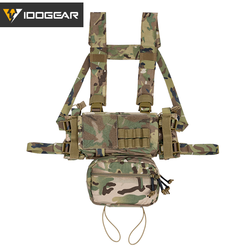 IDOGEAR MK3 Tactical Chest Rig Combat Vest Full Set 5.56 Mag Pouch for Hunting, Airsoft, Traning 3317-IDOGEAR INDUSTRIAL