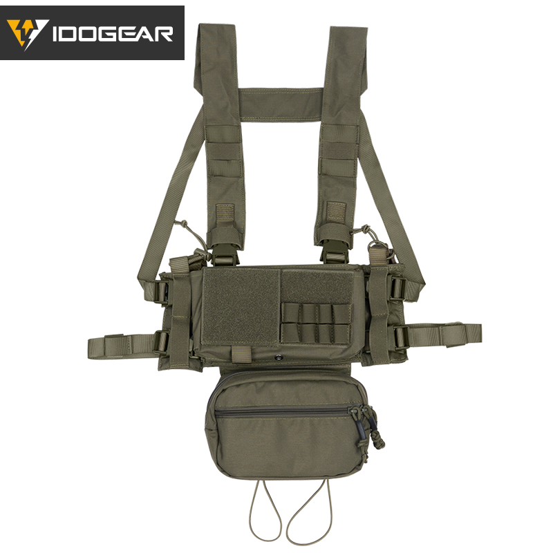 IDOGEAR MK3 Tactical Chest Rig Combat Vest Full Set 5.56 Mag Pouch for Hunting, Airsoft, Traning 3317-IDOGEAR INDUSTRIAL