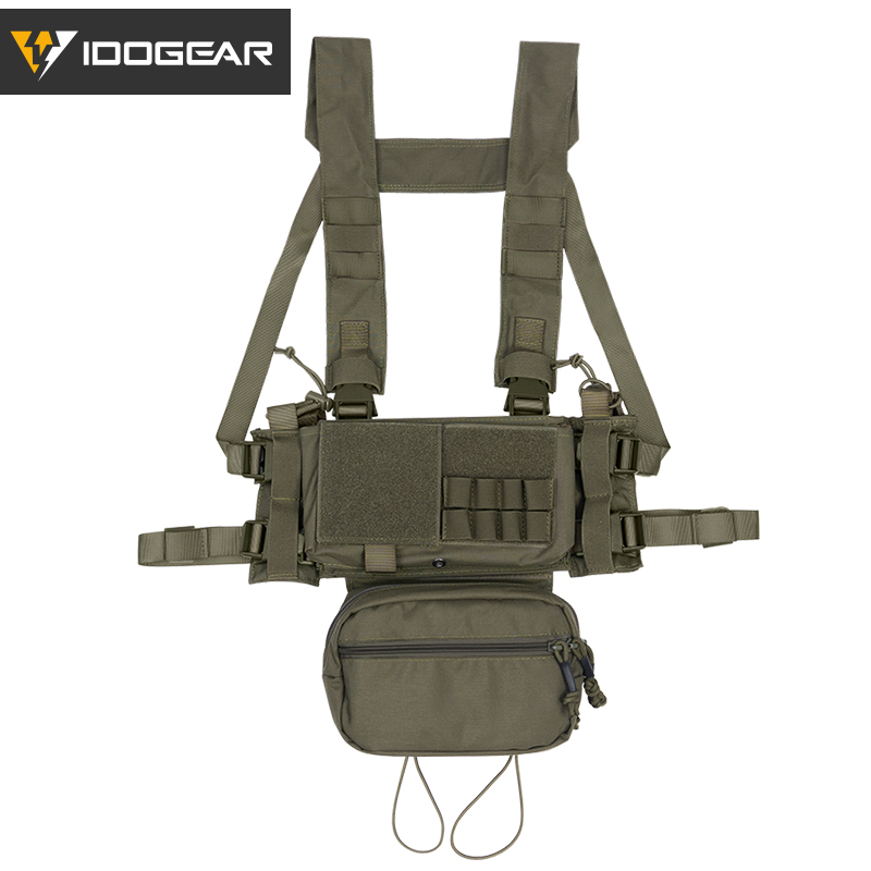 IDOGEAR MK3 Tactical Chest Rig Combat Vest Full Set 5.56 Mag Pouch for ...