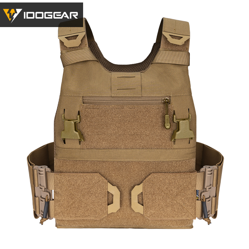 IDOGEAR 3.0 FCSK Quick Release Tactical Vest With Elastic Sides Plate Carrier for Airsoft, Military Combat Vest 3320-IDOGEAR INDUSTRIAL