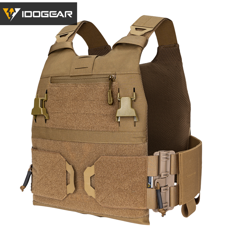 IDOGEAR 3.0 FCSK Quick Release Tactical Vest With Elastic Sides Plate Carrier for Airsoft, Military Combat Vest 3320-IDOGEAR INDUSTRIAL