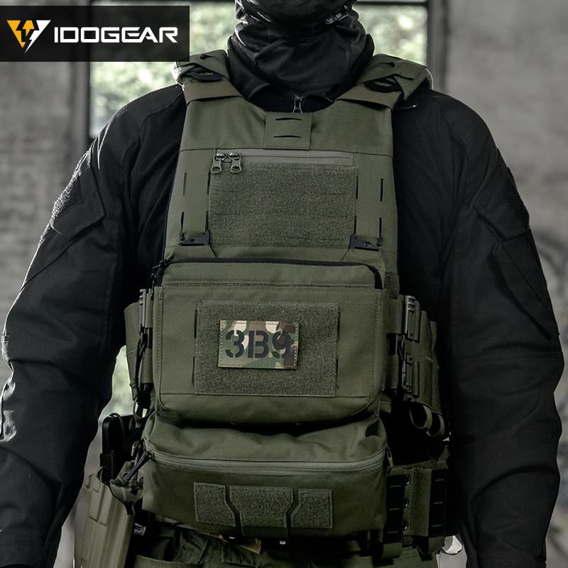 IDOGEAR 3.0 FCSK Quick Release Tactical Vest With Elastic Sides Plate Carrier for Airsoft, Military Combat Vest 3320-IDOGEAR INDUSTRIAL