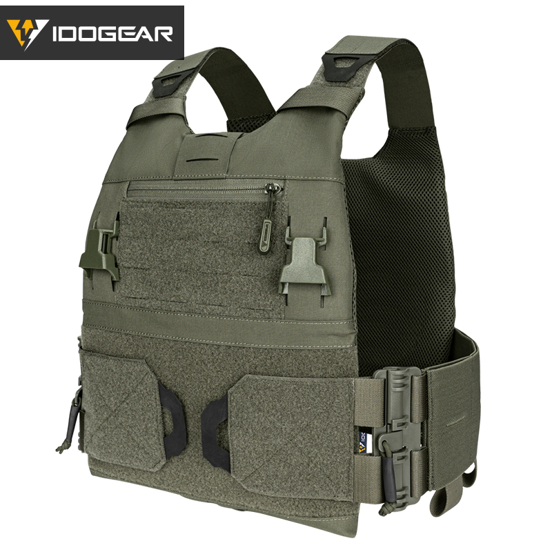 IDOGEAR 3.0 FCSK Quick Release Tactical Vest With Elastic Sides Plate Carrier for Airsoft, Military Combat Vest 3320-IDOGEAR INDUSTRIAL