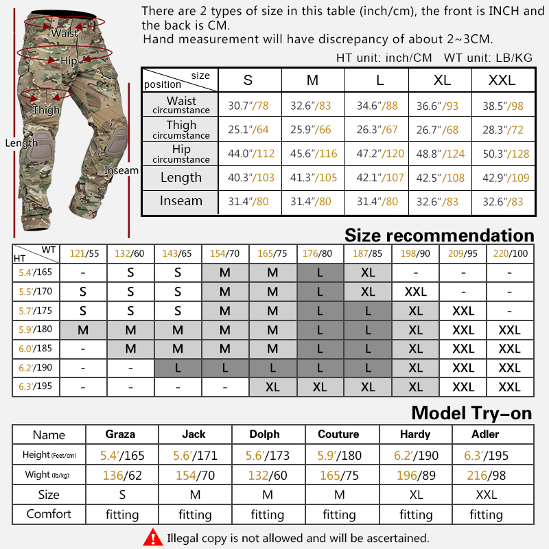 Mid-Calf Pants Size Chart - Alignmed