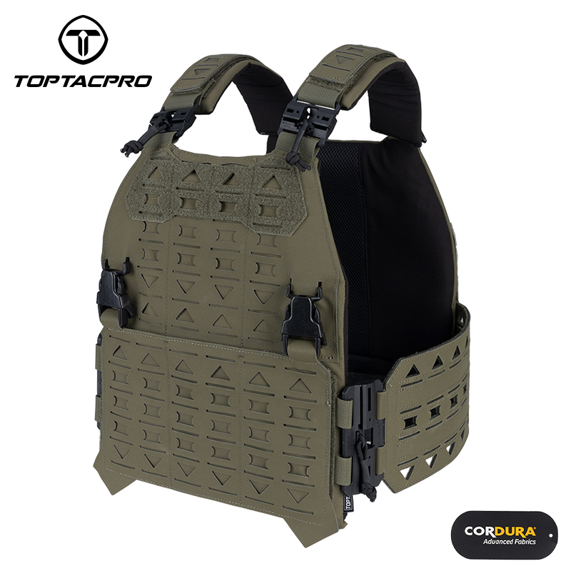 TOPTACPRO Tactical Vest Magnetic Suction Quick Release Buckle Imported Original Fabric Matting Combat Vest 8301-IDOGEAR INDUSTRIAL