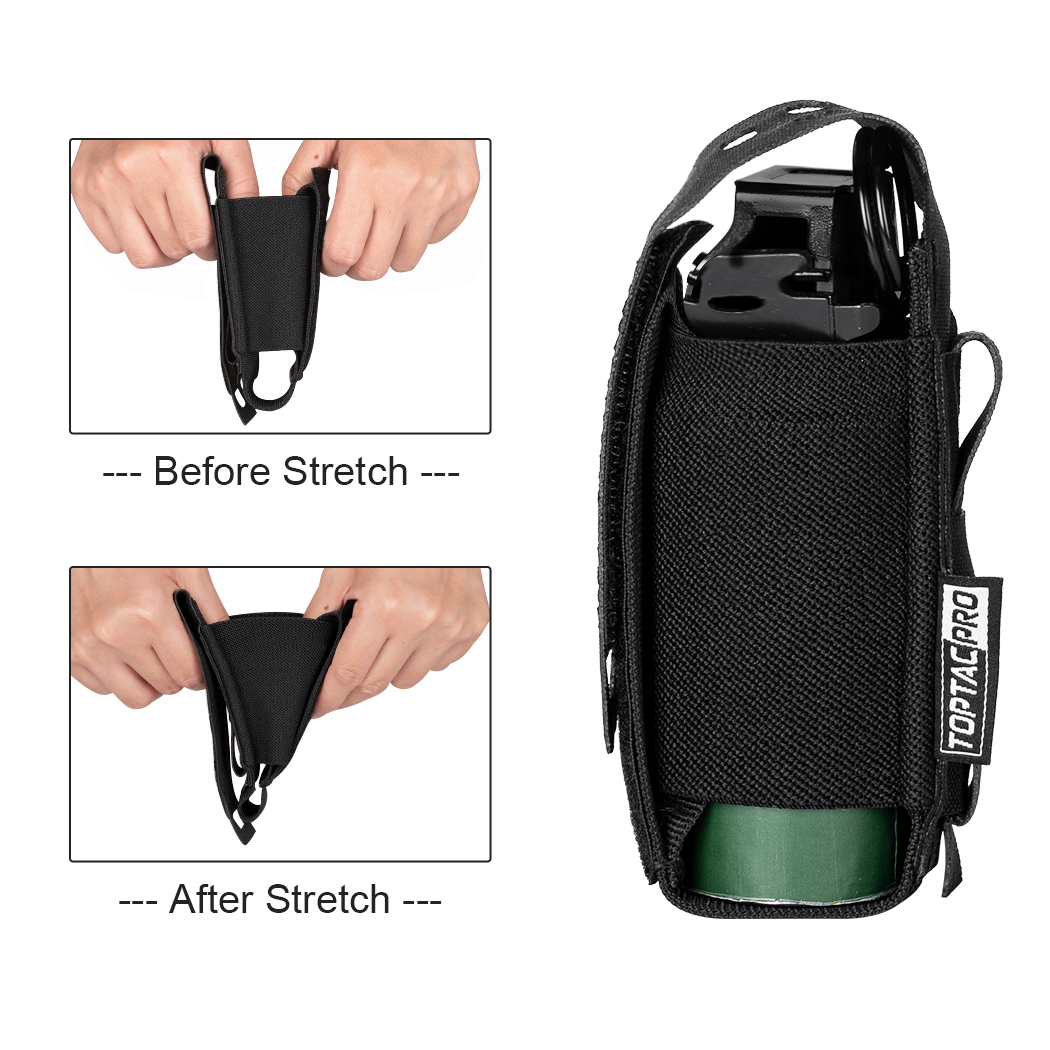 TOPTACPRO Molle Flashlight Holder Magazine Pouch Tactical Pouches Flashbang Pouch Portable Multiuse Tool Pouches 8502-IDOGEAR INDUSTRIAL
