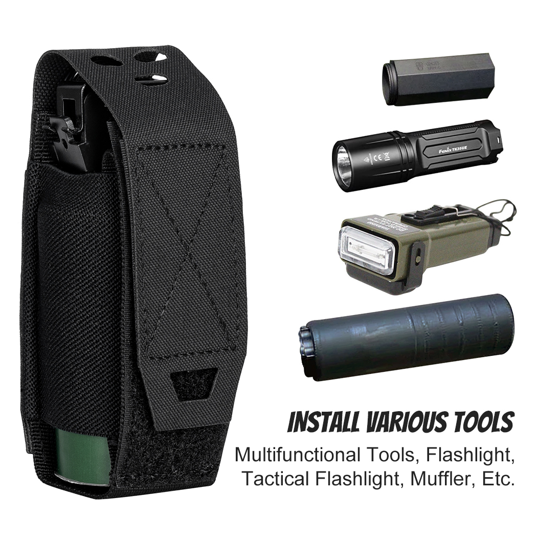 TOPTACPRO Molle Flashlight Holder Magazine Pouch Tactical Pouches Flashbang Pouch Portable Multiuse Tool Pouches 8502-IDOGEAR INDUSTRIAL