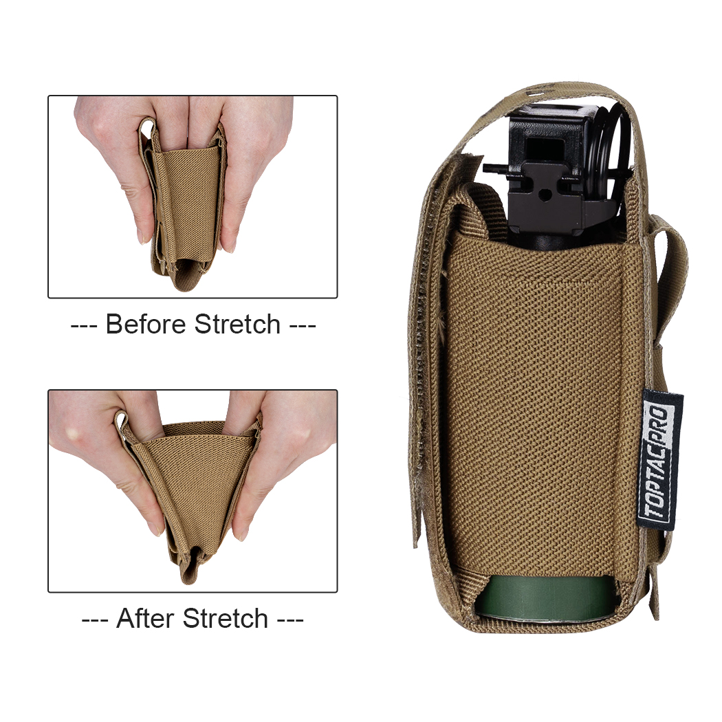 TOPTACPRO Molle Flashlight Holder Magazine Pouch Tactical Pouches Flashbang Pouch Portable Multiuse Tool Pouches 8502-IDOGEAR INDUSTRIAL