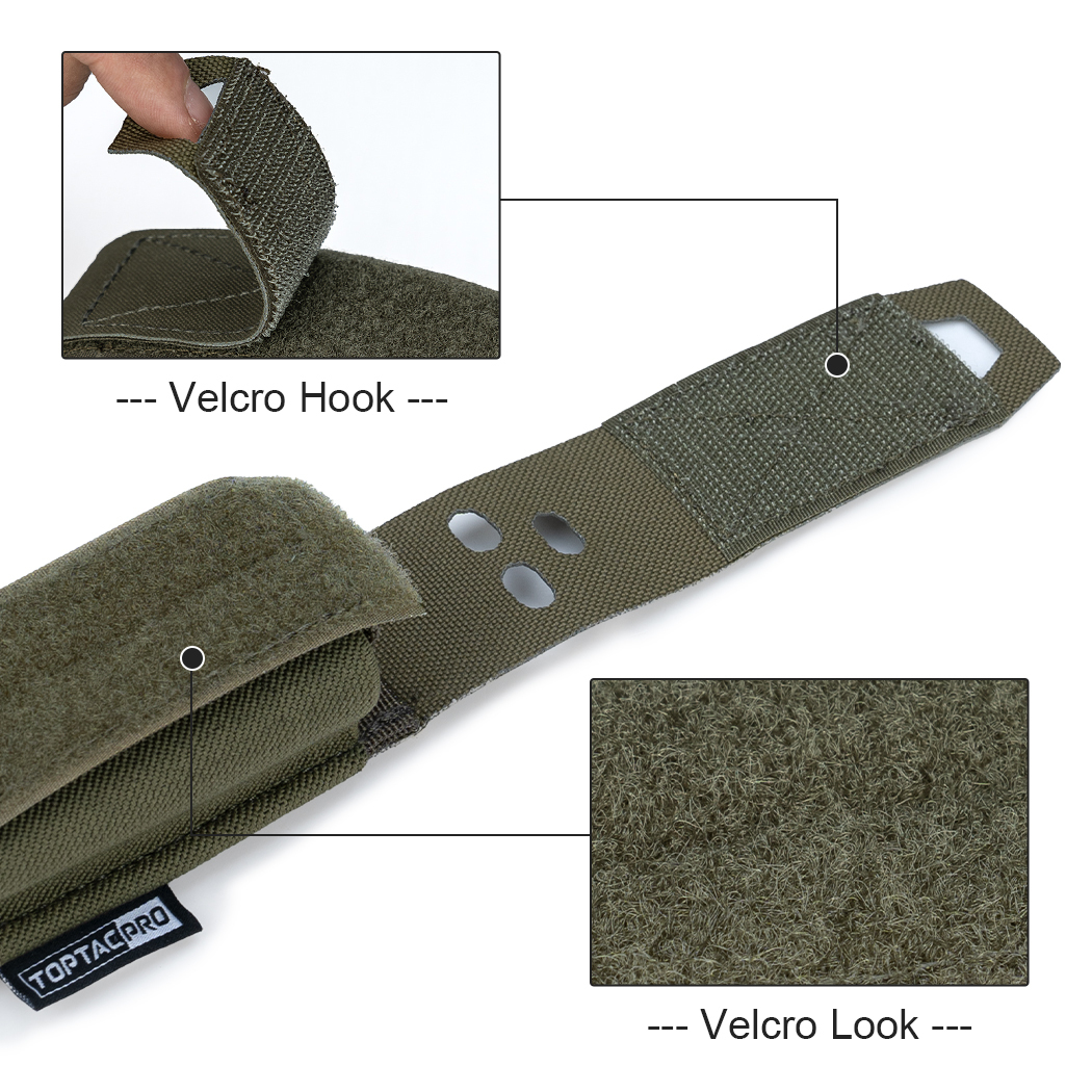 TOPTACPRO Molle Flashlight Holder Magazine Pouch Tactical Pouches Flashbang Pouch Portable Multiuse Tool Pouches 8502-IDOGEAR INDUSTRIAL