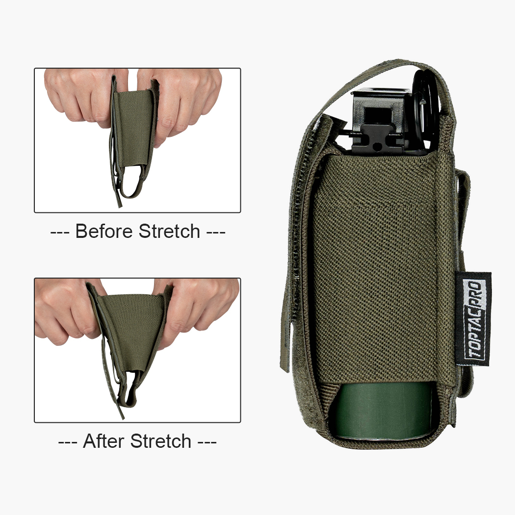 TOPTACPRO Molle Flashlight Holder Magazine Pouch Tactical Pouches Flashbang Pouch Portable Multiuse Tool Pouches 8502-IDOGEAR INDUSTRIAL
