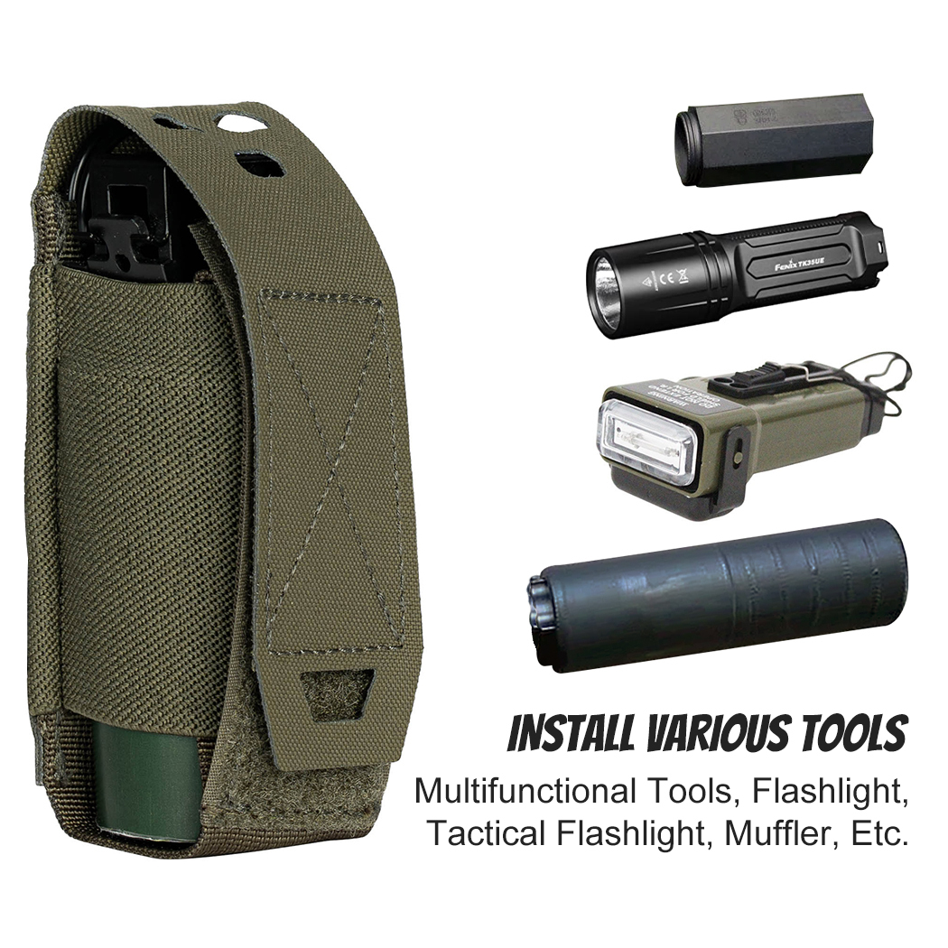 TOPTACPRO Molle Flashlight Holder Magazine Pouch Tactical Pouches Flashbang Pouch Portable Multiuse Tool Pouches 8502-IDOGEAR INDUSTRIAL