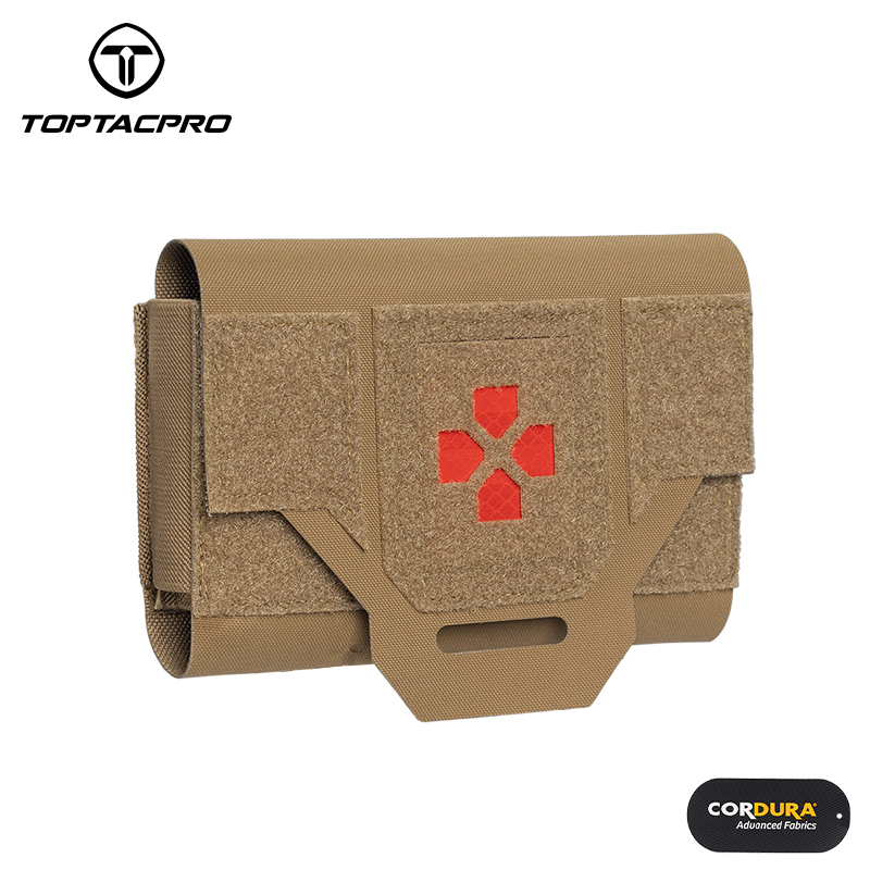 TOPTACPRO Tactical Micro Med kit Medical Pouch Tourniquet Holder Survival Molle First Aid Kits Storage Quick Release 8519-IDOGEAR INDUSTRIAL
