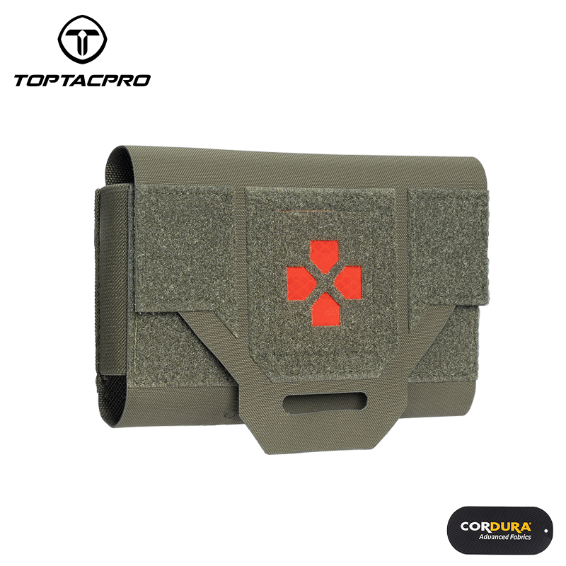 TOPTACPRO Tactical Micro Med kit Medical Pouch Tourniquet Holder Survival Molle First Aid Kits Storage Quick Release 8519-IDOGEAR INDUSTRIAL