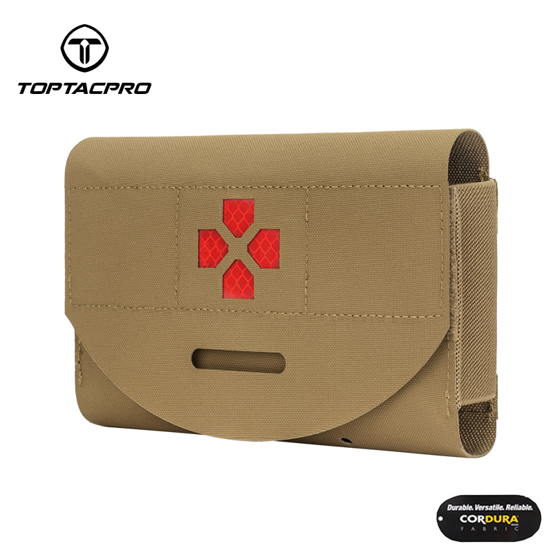 TOPTACPRO Tactical Belt Medical Pouch MOLLE EMT First Aid Pouch IFAK Utility Pouch  500D Cordura Nylon 8522-IDOGEAR INDUSTRIAL