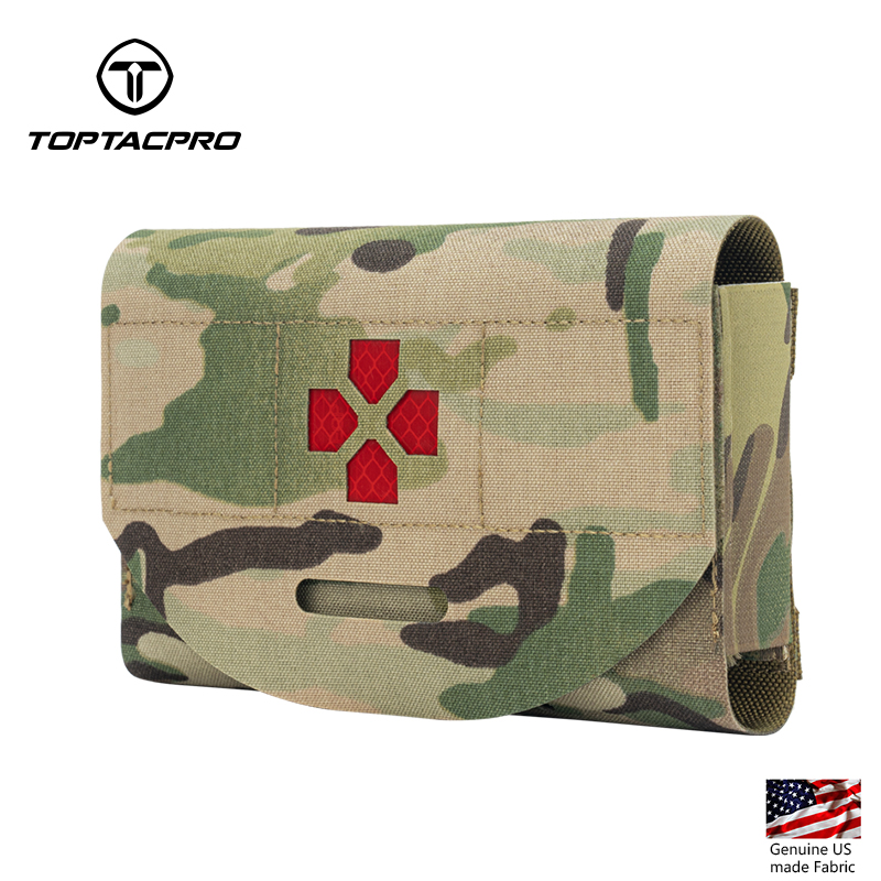 TOPTACPRO Tactical Belt Medical Pouch MOLLE EMT First Aid Pouch IFAK Utility Pouch 500D Cordura
