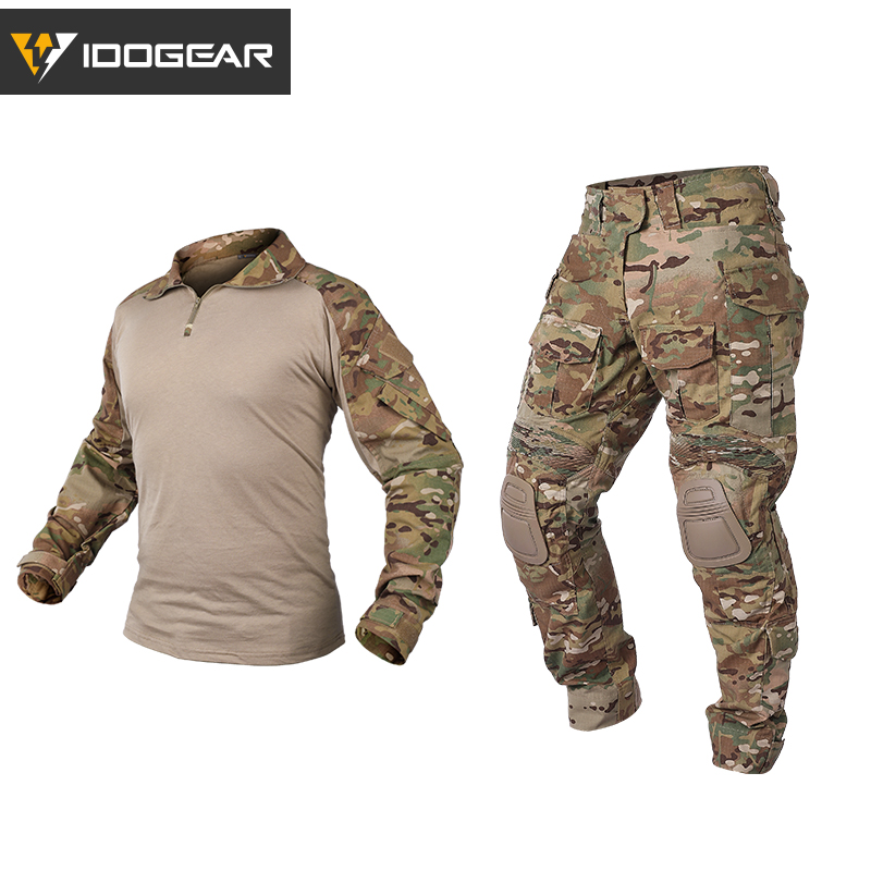 TOP SALE🔥| IDOGEAR G3 Combat Suit Shirts & Pants with Knee Pads Update Version Camo Tactical Uniforms (set) UT3001-IDOGEAR INDUSTRIAL