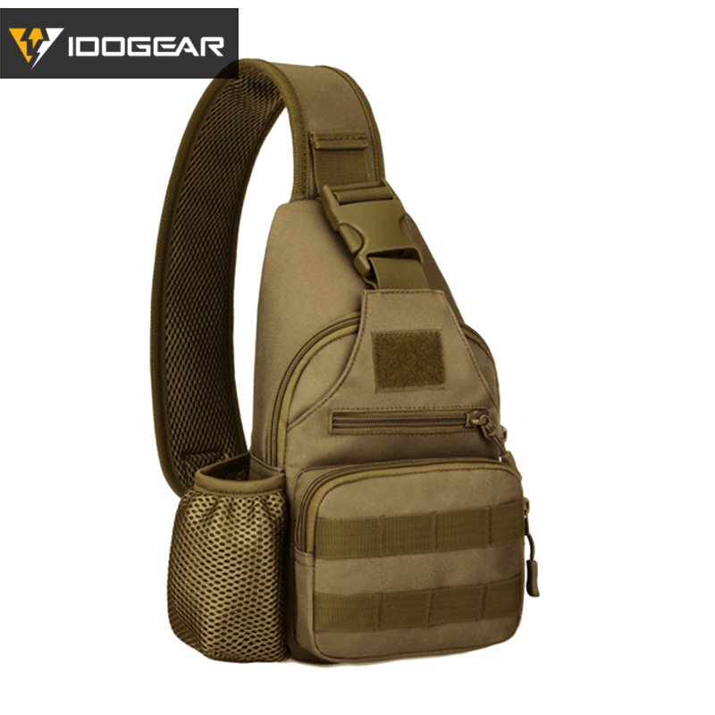 IDOGEAR Tactical USB Shoulder Bag Sling Pack Chest Bag Crossbody Daypack Hiking Camo Traveling Single Shoulder bags 3527-IDOGEAR INDUSTRIAL