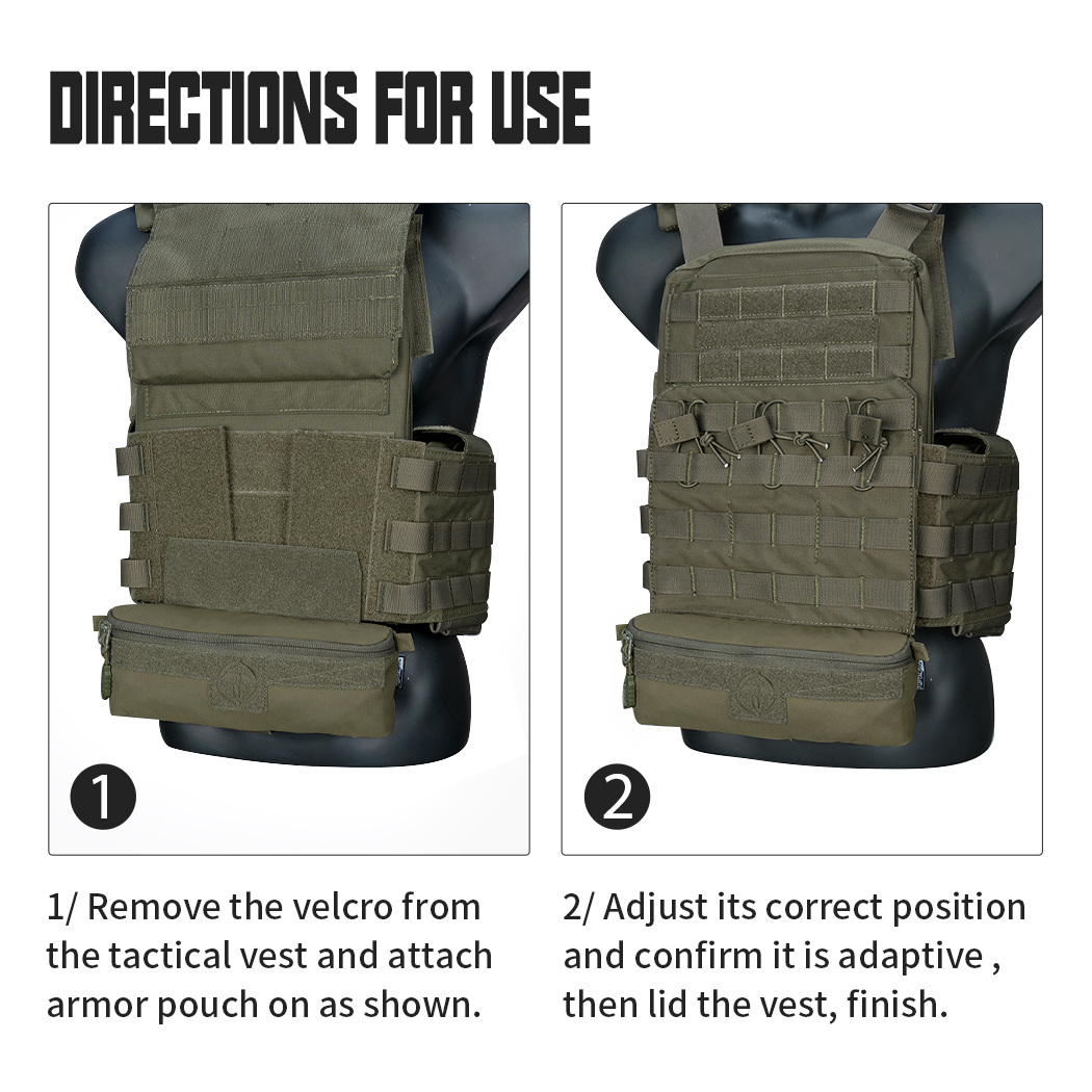 TOPTACPRO Tactical Dump Drop Pouch Molle Admin Pouch Utility Tool Organizer Pouch Multicamo for JPC CPC AVS Vest Airsoft Paintball (Bag Only)8506-IDOGEAR INDUSTRIAL