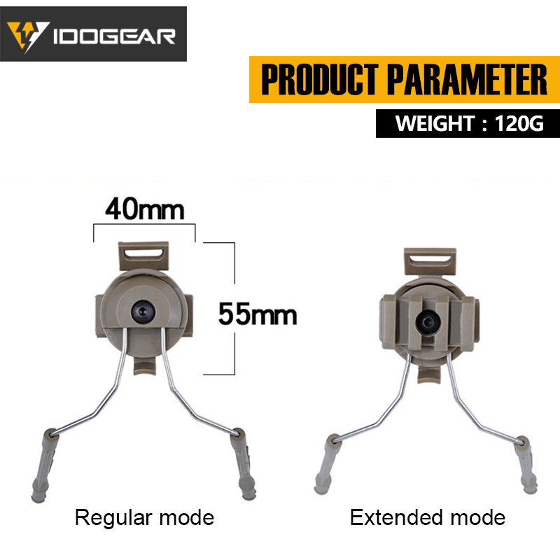 Idogear Tactical Helm Rail Adapter Set Peltor Ops-Core Helm Arc Rail Fast Helm Accessoires 3811-IDOGEAR INDUSTRIAL