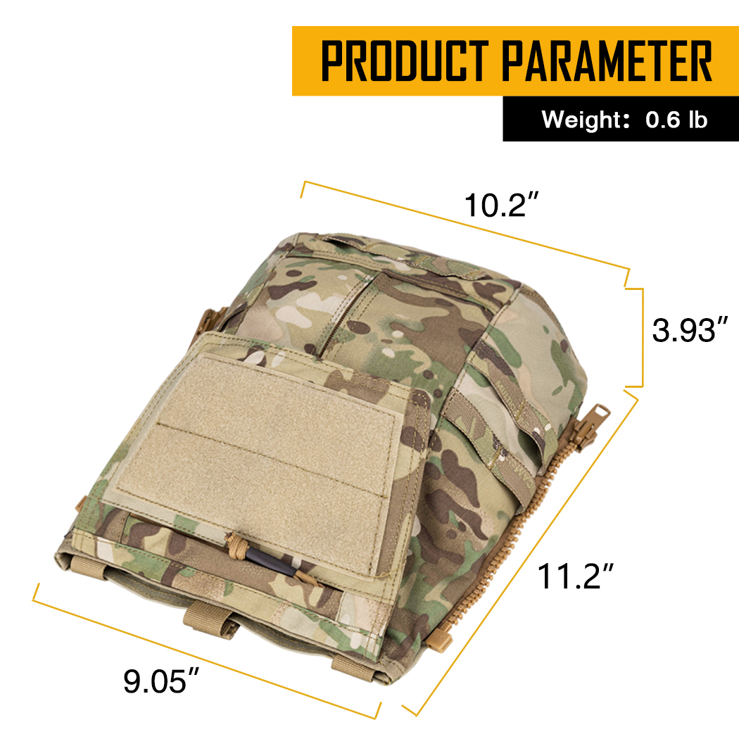 IDOGEAR Tactical Zip-on Panel Pouch Backpack Vest Accessory Bag for CPC AVS JPC2.0 3531-IDOGEAR INDUSTRIAL