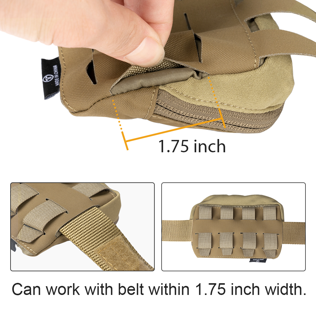 TOPTACPRO Tactical MOLLE Admin Panel Pouch Small Chest Pouch For Tactical Vest JPC2.0 AVS CPC MOLLE System Gun Belt 8510-IDOGEAR INDUSTRIAL