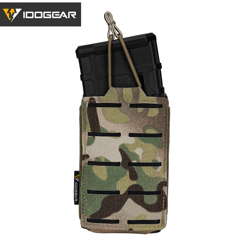IDOGEAR Tactical LSR 556 Mag Pouch Singel Mag Carrier MOLLE Pouch Laser Cut Tool Bags Airsoft 3566-IDOGEAR INDUSTRIAL