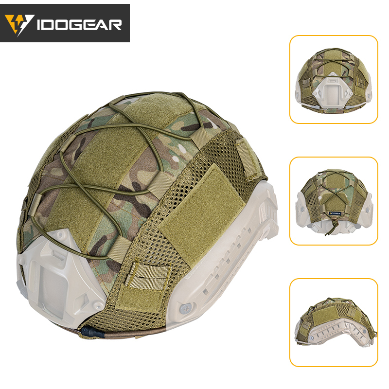 IDOGEAR Tactical Helmet Cover Camouflage Cover for Fast Helmet in Size M/L Hunting Shooting Gear 500D Nylon 3802-IDOGEAR INDUSTRIAL