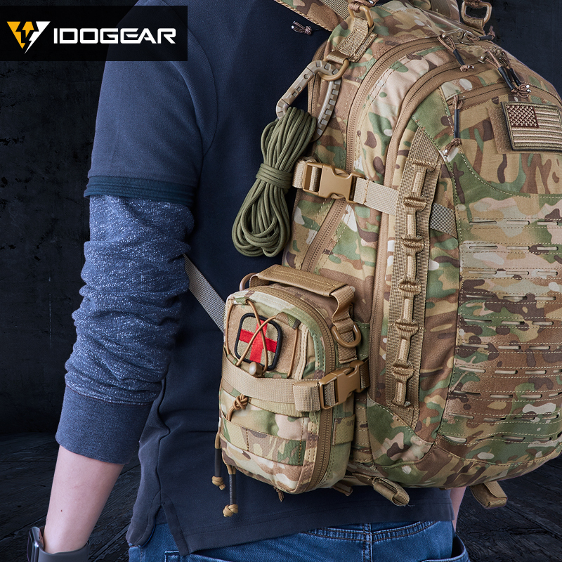 IDOGEAR Tactical Medical Pouch MOLLE First Aid EMT Utility Pouch IFAK Hunting Nylon First Aid Bag 3523-IDOGEAR INDUSTRIAL